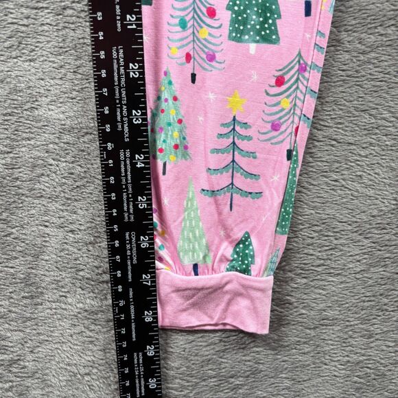 Little Sleepies Women NWT Pajamas Christmas Twinkling Trees New Pink XS I195 - Picture 8 of 11